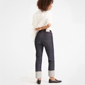 EVERLANE The High Rise Straight Leg Jeans with Cuff NWT Sz 28